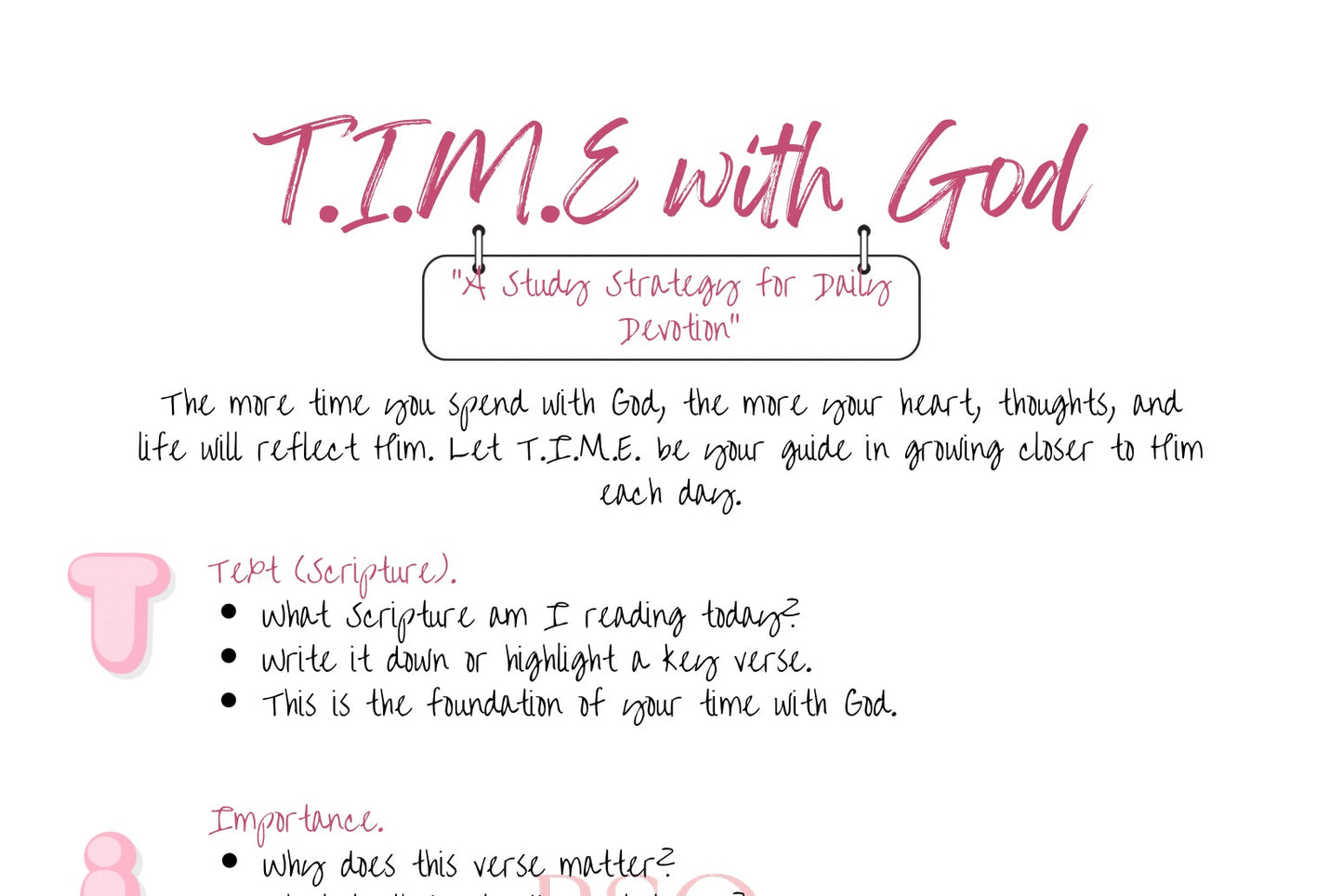 T.I.M.E. with God | Scripture Study Strategy
